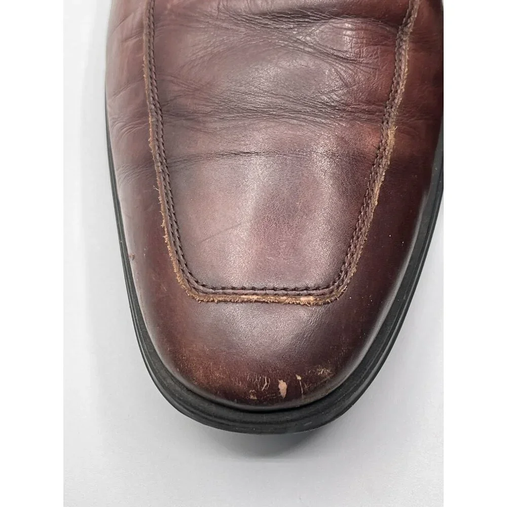 COLE HAAN Mens Casual Dress Shoes Fine Brown Leather Lace Up Oxfords Size 11 1/2